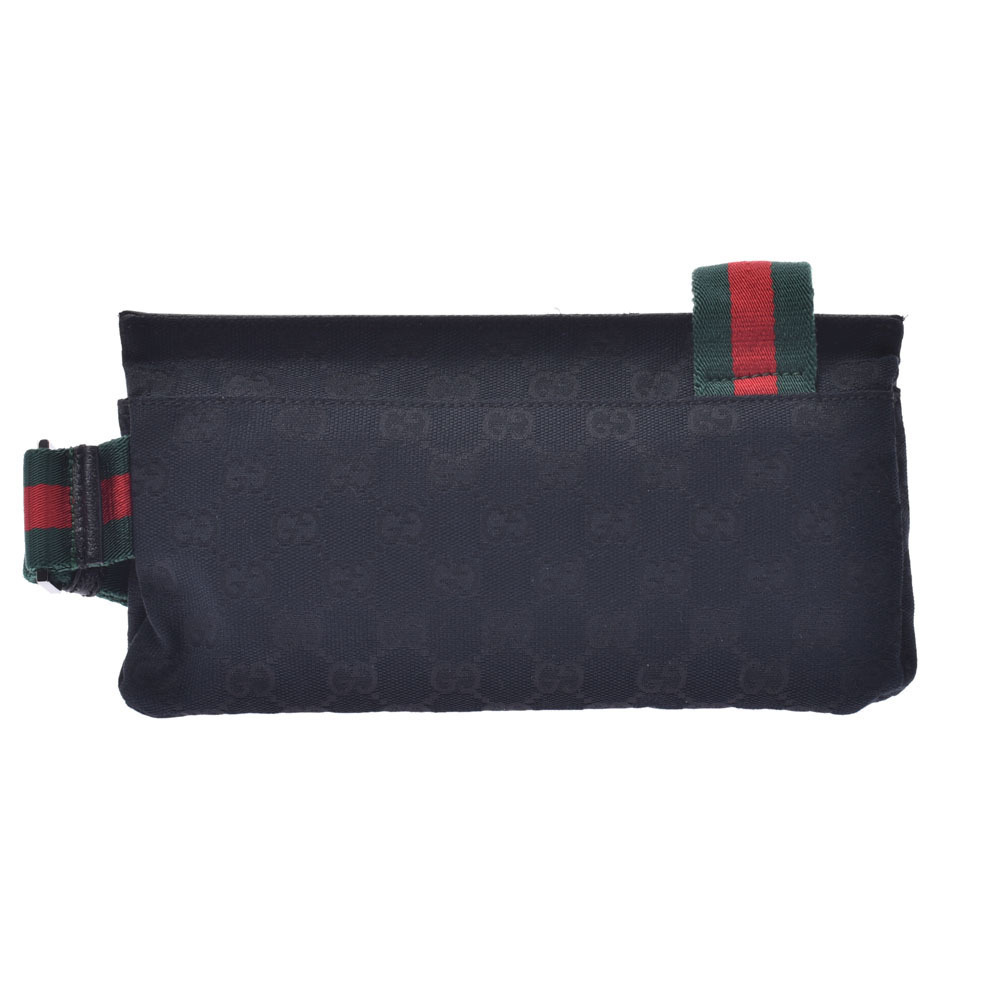 Gucci Bag Belt Crossbody Waist Leather GG Bag Body Black Canvas